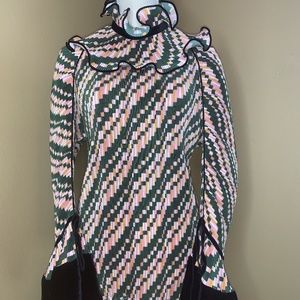 Tory Burch Couture Pleated Convertible Ruffle Blouse - NWOT